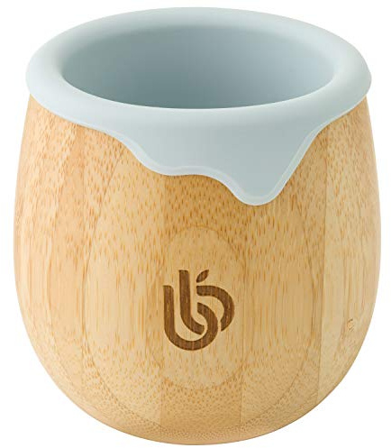 bamboo bamboo Baby and Dinky Toddler Cup, Bamboo Sippy Cup for Toddlers, with Silicone Drip Rim for Teeth and Gum Protection, 150ml Capacity Baby Cup for Transitioning Toddlers (Grey)