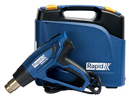 Rapid Heißluftpistole R2200-LCD, Heißluftfön im Koffer, 2200 W, LCD-display, 50-650°C, 250-500 l/Min.