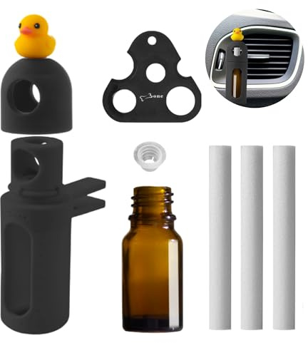 BONE Auto Lufterfrischer Duft Diffusor Flaschenklammer für Lüftungsschlitze - Parfüm Ätherisches Öl für Damen und Herren - Duftdekoration fürs Auto (Patti Duck)