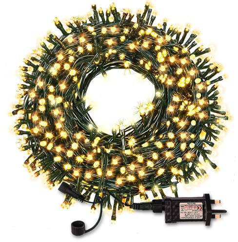 Amries Fairy String Lights, Outdoor Garden Light Mains Powered, Christmas Tree String Light, 30m 300 LED 8 Modes Waterproof Decorative Xmas Light for Bedroom, Parasol, Gazebo, Wedding, Party