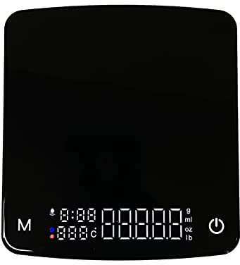 Bilancia da Cucina Bilancia da cucina digitale da 2 kg, bilance alimentari ricaricabili con PORTATO Display Touch Screen 2KG 0.1G Mano Versare la scala elettronica del caffè for la cottura della perdi
