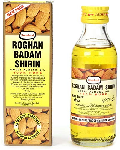 ECH Natural Pure Herbal Roghan Badam Shirin Sweet Almond Oil, 100ml.