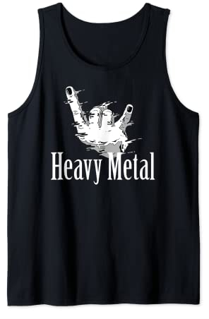 Heavy Metal Pommesgabel Mano Cornuta Metal Hand Metal Tank Top