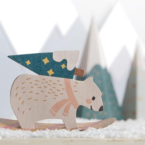 CREATIV DISCOUNT Adventskalender Bastelset, Village in the Snow, 24 Schachteln + Zubehör