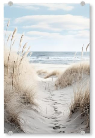 artboxONE Acrylglasbild 45x30 cm Reise/Strand und Meer Strandweg - Bild Strand beachweg meerblick