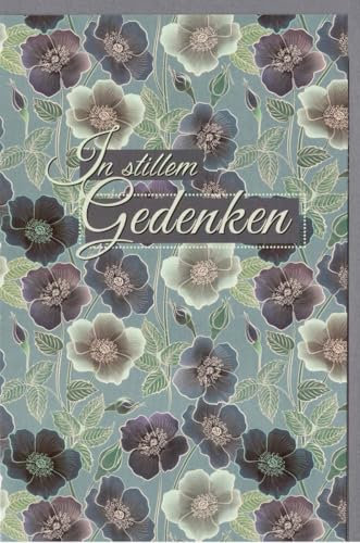 Skorpion Trauerkarte zur Anteilnahme - Elegantes Blumenmotiv, Hochwertiges Design für stilvolles Gedenken in dunklen Tönen - mit Umschlag