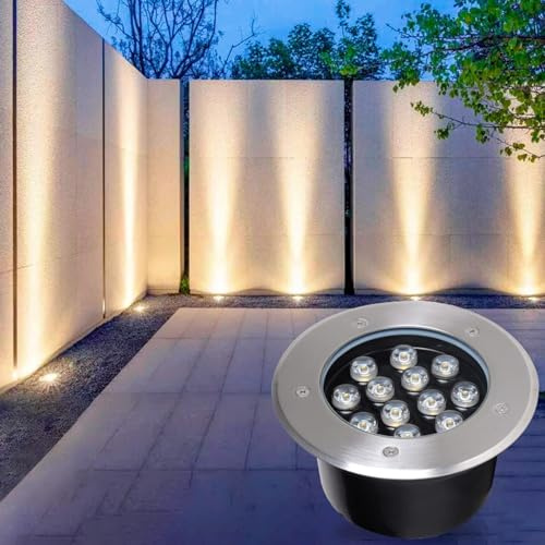 Faretto Luce Da Pavimento - Faretti LED Esterno, Luci Da Incasso A Terra Rotonde Da 85-265 V, Faretto Da Incasso A Terra Da Giardino Impermeabile IP65, Per Vialetto Esterno Con Gradino ( Color : White