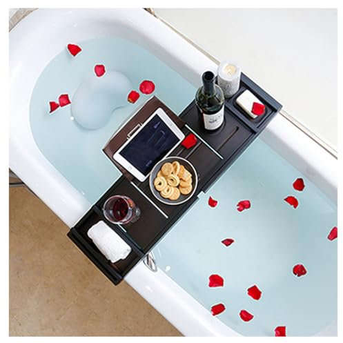 Tablett Aus Holz Für Die Badewanne, Erweiterbares Badezimmer-Tablett, Wasserdichter Tablett-Caddy, Perfekter Badewannen-Caddy Für Home Spa, Geschenk Für Ihre Lieben