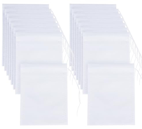 200 bolsas de filtro de té grandes no tejidas de 10 x 15 cm, de malla fina, bolsas de té de hojas sueltas, bolsas de café, hierbas, bolsas vacías de especias, bolsas de preparación, bolsas de sopa con