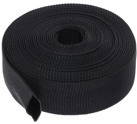 PATIKIL Nylon Schutz Schlauch Hülse Kabel Abdeckung Ø0.9 24.6ft Schwarz | Hülle für Schweiß Wig Entzünder Hydraulik