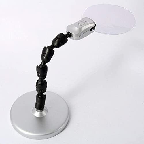 Magnifying Glass Screen Magnifier Desktop Reading Magnifier Magnifying Foldable LED, Illuminated Magnifier Magnifying lamp Table Reading Magnifier with