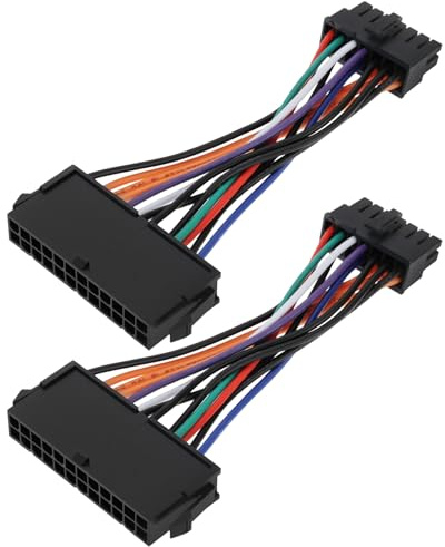 EMSea 2 cavi di alimentazione da 24 pin femmina a 14 pin maschio, 13 cm, compatibile con Lenovo Medion ATX PSU IBM M92P M93P H530 Q77 B75