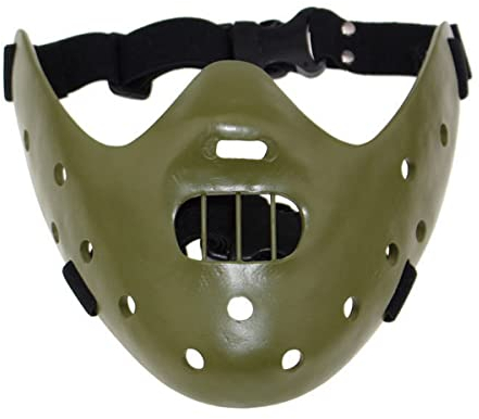 MOHDHAF-Hworks Hannibal Grüne Maske Harz Halbmaske Cosplay Kostüm Requisiten für Halloween Party