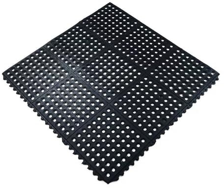 Prevents Fatigue Rubber Floor Mats, Commercial Interlocking Non-slip Splicing Floor Mats Suitable For Restaurants, Kitchens, Bars, Gardens, Outdoor Wet Areas(36.6x36.6in)