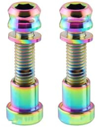 HOUSON 2PCS Fahrrad Vorbau Schraube, Titanlegierung Bike STEM BoltsStem Bolts Fahrradschaftschrauben Fahrrad Stamm Bolzen Vorbau Feste Schrauben für Mountainbike M5*17MM