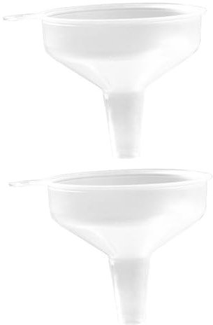 OFFSCH Set Di 50 Mini Imbuto in Plastica Trasparente Con Manico Per Trasferire Liquidi Profumi Lozioni Cosmetici Strumenti Imbuto Da Cucina Piccolo