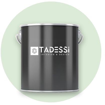 Tadessi Pintura interior verde – verde menta – pintura de pared lavable mate – pintura de emulsión – poco olor y sin disolventes – envase de 2,5 litros