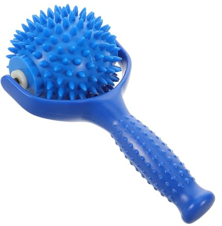 Manueller Massageball mit Spitzen, Tragbar und Leicht | Pvc Ausführung, Blau, für Rücken, Nacken und Beine, Handliches Massagezubehör für Zuhause
