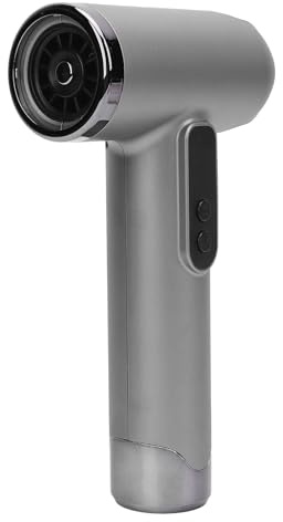 Trådlös Hårfön, 100000rpm 200W USB-laddbar Hårtork USB-laddbar 15000mAh Batteri 3 Hastigheter Snabbtorkning Låg ljudnivå Portabel för Resa och Hembruk (SILVER)