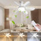 52CM Ventilatore da soffitto con illuminazione e telecomando, 40 W, 3000 K-6500 K, lampada da soffitto con ventilatore, 3 livelli di vento, dimmerabile, timer per soggiorno, camera da letto e sala