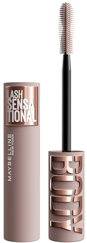 Maybelline New York, Máscara de Pestañas Lash Sensational Body, Definición y Volumen hasta 24H*, Tono: Very Black , 9,75 ml