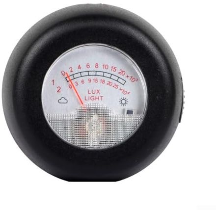 Lux-Messgerät, tragbares Sonnenlicht-Intensitätsmessgerät mit Thermometer für Gartenpflanzenüberwachung