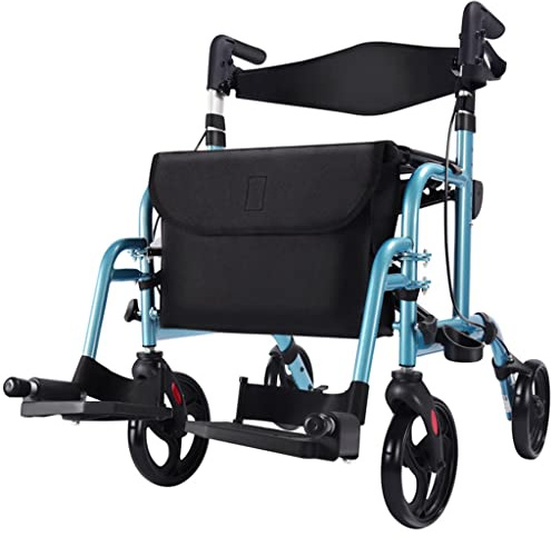 Faltbarer Rollator, Gehgestell mit Rädern, faltbarer Einkaufswagen, aufrechte höhenverstellbare Hilfsmittel Einkaufstaschensitz