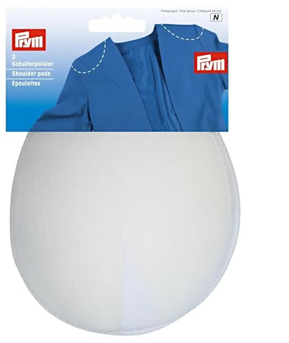 Prym hombro acolchado sin cierre adhesivo reglan, M-L 110 x 150 x 11 mm, weiß, 2 Stück