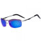 Caspar SG010 Unisex Sport Sonnenbrille mit Metallrahmen, Farbe:silber/blau verspiegelt