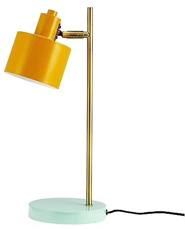 Dyberg Larsen Ocean Tischlampe Gold Ohne Leuchtmittel | Modische Lampe für Nachttisch oder Wohnzimmer | Leichte Tischlampen im Dänischen Design | Tischleuchte mit Kabel für den Innenbereich E14/40W