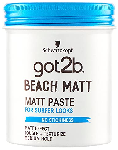 Got2b - Cera fijadora Beach Matt, Con efecto mate, Fijación media, No es pegajoso, 100 ml