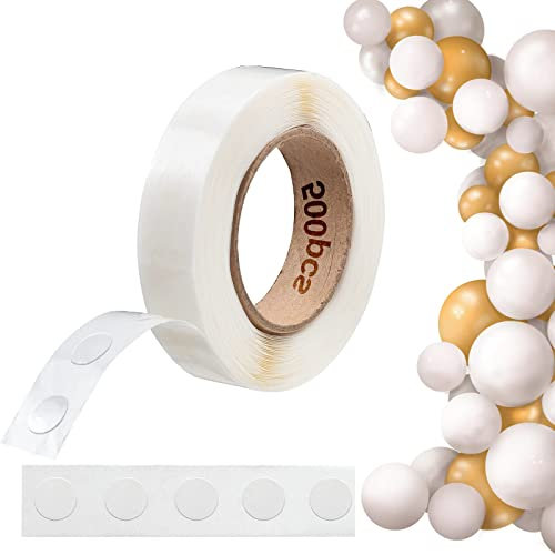 500 Pcs (1 Roll) Glue Dots Double Sided for Balloons, Removable Balloon Tape Sticky Dots for Wedding Christmas Birthday Party Decorations, DIY Scrapbooking Arts & Crafts Glue