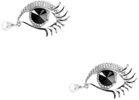 LIFKOME 2stücke Eye-shaped Brosche Augenbrosche Stilvolle Anstecknadel Für Kleidung Modisches Accessoire Als Für Besondere Anlässe