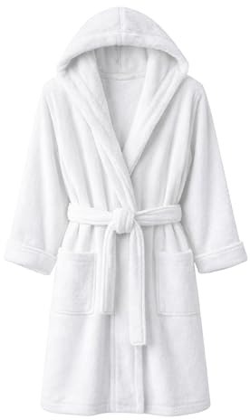 Dorian Home - Accappatoio Uomo e Donna in Spugna con Cappuccio, Tasche, Cintura a Passanti e Gancio in Cotone 100% di Alta Qualità, Durevole e Resistente, Morbido, Assorbente e Lavabile in Lavatrice