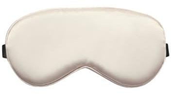 Wambere 2 Stück Schlafmaske Verdunkelnde Augenmaske Atmungsaktive Augenmaske Nachtmaske Augenbinde Schlafen Augenmaske Eye Mask Augenbinde für Pause Reisen Verreisen für Männer Frauen,Creme
