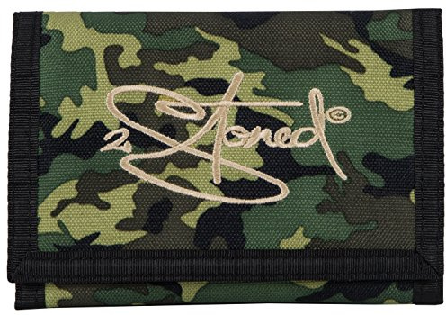 2Stoned Geldbörse Wallet Unisex Camouflage mit Klettverschluss, Stick Classic Logo, aus Polyester