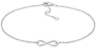 Elli Fußschmuck Damen Fußkettchen Infinity Elegant in 925 Sterling Silber