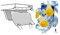 Universal Dunstfilter/Fettfilter für jede Dunstabzugshaube geeignet- zuschneidbar 47x57cm - Flachfilter - 2er Set