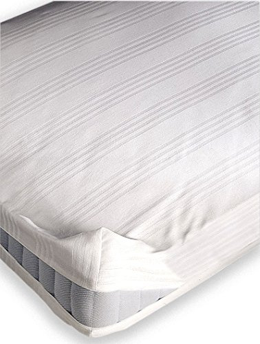 Tata Home Coprimaterasso Fodera Sanfor in 100% Cotone con Cerniera Zip Misura Letto Matrimoniale 2 Piazze 175x200 Altezza Materasso cm 24