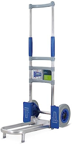 Vollmontierte EXPRESSO Alu Sackkarre für Koffer AE25127642 / 75kg / pannensichere Räder/Klappbare Rohrschaufel: L 42,5 x B 22 cm