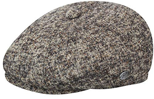 Bailey 1922 Kyan Cap mit Ohrenklappen Flatcap Schirmmütze Schiebermütze Herren - Schirm, Ohrenklappen, Futter Winter Herbst-Winter - M (56-57 cm) braun