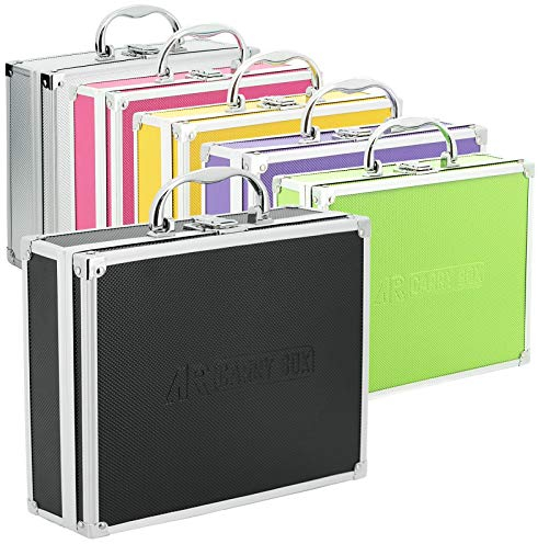 ECI AR Carry Box piccola scatola in alluminio, valigetta vuota 260 x 210 x 80 mm, alluminio/nero