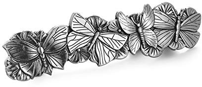 KKJOY Vintage Metall Haarspange Silber, Schmetterling Haarklammer, Haarnadeln Groß, Gothic Haarspangen Damen, Braut Haarschmuck Hochzeit, Bananenspange für Frauen und Mädchen