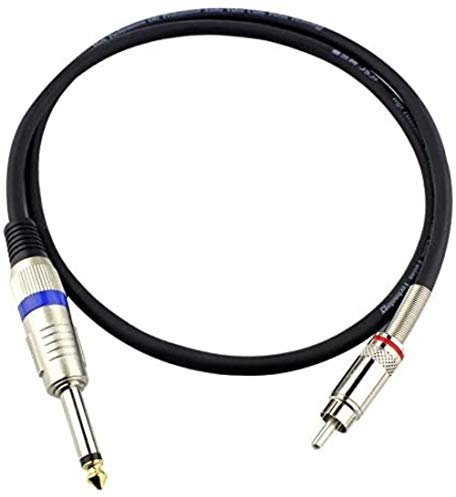 6.5 Big Two Base Lotus Ligne 6,35 Paire RCA Amplificateur de Puissance de Ligne Microphone Mixer Audio Haut-Parleur Ligne Qualité sonore supérieure (Size : 20m)
