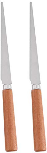 EXCEART 2 Stücke Holzgriff Fetting Messer Holzgriff Lehmmesser Edelstahl Clay Skulptur Messer Töpferlehm Sculptur Metall Werkzeuge für Keramik/Sculpting/Keramik/Polymer- Ton Carving