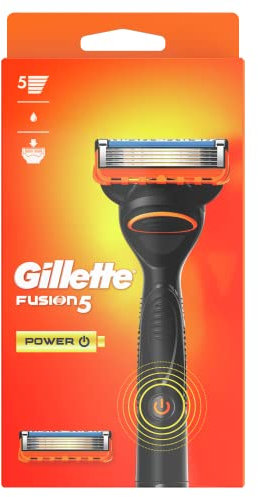 Gillette Fusion 5 Barttrimmer für Herren, 1 Handrasierer, 1 Bartklinge mit 5 Klingen, komfortable Rasur, ergonomischer Griff mit Präzisionstrimmer, bis zu 1 Monat Rasierer mit 1 Klinge
