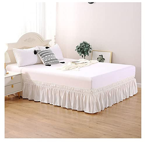 TGETBTTSR Jupe de lit à Volants 140x190 180x200 150x200 200x200 cm Cache-sommiers Robuste et élastique - Style Enveloppant - 30cm de Hauteur (Color : #1, Size : 150x200+30cm)