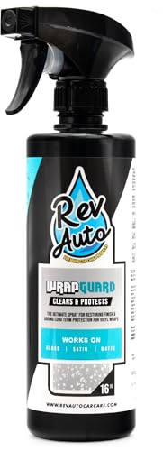 Rev Auto Wrap Guard - Cleans, Hydrates & Protects Car Vinyl | Vinyl Wrap Cleaner for Cars | Made for Gloss, Satin, Matte, Chrome, Printed & More - (16 Fl Oz)