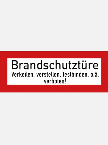 Brandschutztüre - Aufkleber (10 Stück 297x108mm)