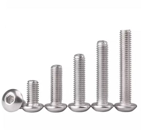 Foyoram Tornillos de cabeza semirredonda UNC #4-40 x 1/4 con hexágono interior, acero inoxidable, 50 unidades, rosca 4#-40, tornillos con cabeza semicircular con hexágono interior ANSI/ASME B 18.3